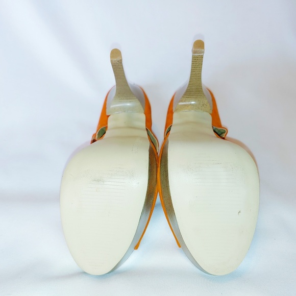 Vittorio D' Firenze Gladiator Orange Canvas Heel - Picture 8 of 8